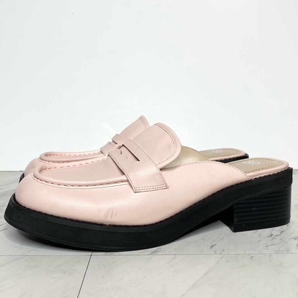 New! BP Anikka Pink Faux Leather Loafer Mule 11M